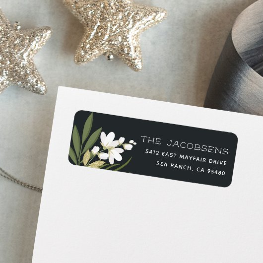 Étiquette Label Winter Greenery Adresse de retour