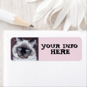 ÉTIQUETTE LABELS D'ADDRESS DE RETURN DE PEEKING SIAMESE (En situation)