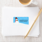 Étiquette Labels d'address de Snowman Winter (En situation)