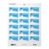 Étiquette Labels d'address de Snowman Winter (Feuille entière)
