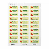 Étiquette Labels d'address de Summer Watermelon (Feuille entière)