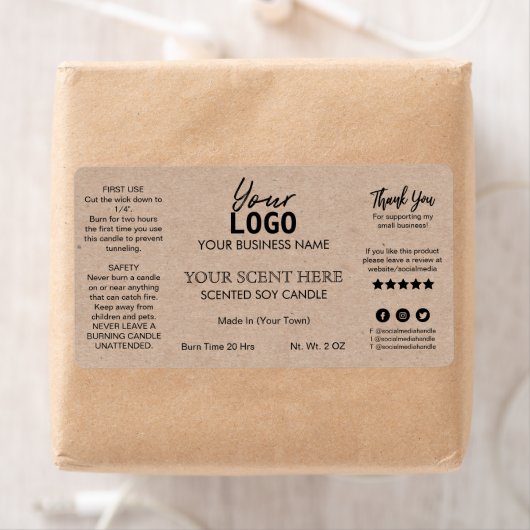 Étiquette Labels de Candle Vintage (En situation)