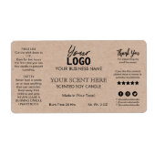 Étiquette Labels de Candle Vintage (Devant)