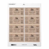 Étiquette Labels de Candle Vintage (Feuille entière)