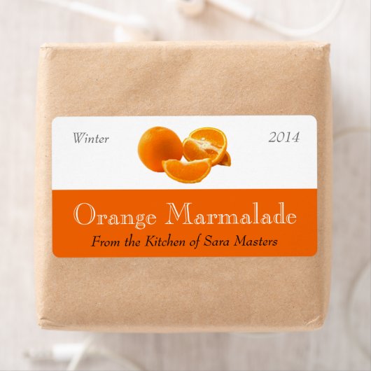 Étiquette Labels de canning orange (En situation)