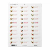 Étiquette Labels de Cute Ladybug (Feuille entière)
