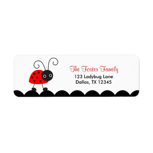 Étiquette Labels de Cute Ladybug (Devant)