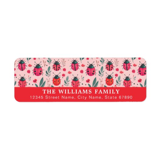 Étiquette Labels de Cute Ladybug (Devant)