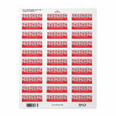Étiquette Labels de Cute Ladybug (Feuille entière)