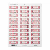 Étiquette Labels de Cute Ladybug (Feuille entière)