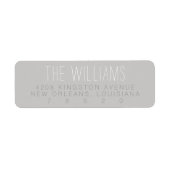 Étiquette Labels de Gray Minimalist (Devant)