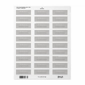 Étiquette Labels de Gray Script (Feuille entière)