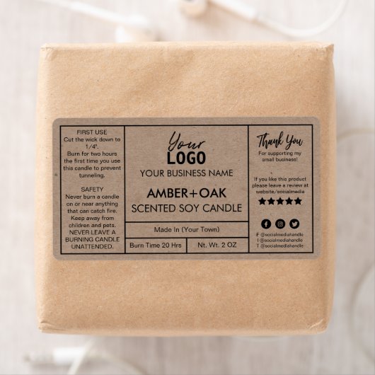 Étiquette Labels de Soy Candle (En situation)