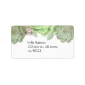 Étiquette Labels de Succulent Wedding Address (Devant)
