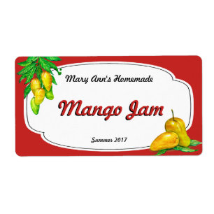 Étiquette Labels Mango Jam Canning