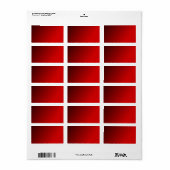 Étiquette Lable rouge dégradé (Feuille entière)
