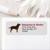 Étiquette Laboratoire Brown de la silhouette du récupérateur (En situation)