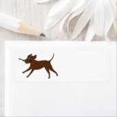 Étiquette Laboratoire de chocolat LR avec bâton (En situation)