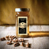 Étiquette Laboratoire de miel de script d'abeille en or bril