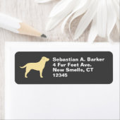 Étiquette Laboratoire de silhouette de chien de trieur du La (En situation)