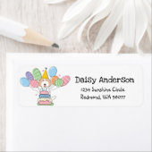 Étiquette Labradoodle Anniversaire Date de retour Adresse La (En situation)