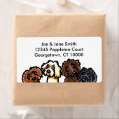 Étiquette Labradoodle Arc-en-ciel (En situation)