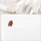 Étiquette Labradoodle au chocolat (En situation)