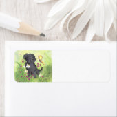 Étiquette Labradoodle Doodle Chien / Adresse de retour Label (En situation)