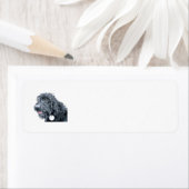 Étiquette Labradoodle noir (En situation)