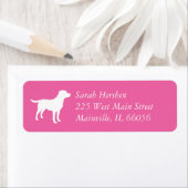 Étiquette Labrador Chien Baby shower Girl Lab Rose (En situation)