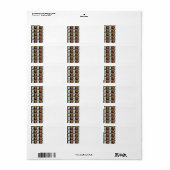 Étiquette Labrador Retriever Chocolate Tiles BG (Feuille entière)