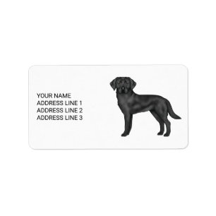 Étiquette Labrador Retriever noir Lab Dog et texte personnal