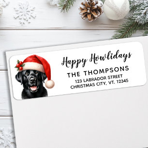 Étiquette Labrador Retriever Père Noël Christmas Return Adre