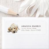 Étiquette Labrador Retriever Return Address Labels (En situation)