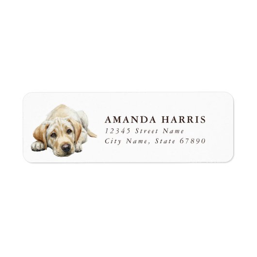 Étiquette Labrador Retriever Return Address Labels (Devant)