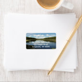 Étiquette Lac de cygne II du Parc national de Grand Teton (En situation)