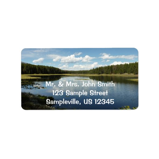 Étiquette Lac de cygne II du Parc national de Grand Teton (Devant)