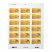 Étiquette Lac d'or avec Set de table nautique (Feuille entière)