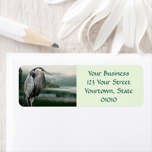 Étiquette Lac Heron (En situation)