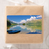 Étiquette Lac Sils, à Graubünden, Suisse (En situation)