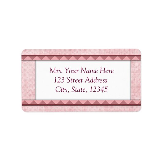 Étiquette Lâches d'adresse pour bébé rose (Devant)