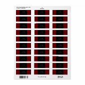 Étiquette Lâches d'adresses noires et rouges (Feuille entière)