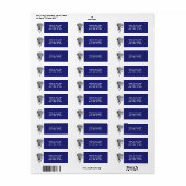 Étiquette Lacrosse Sports Bleu (Feuille entière)