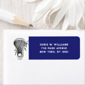 Étiquette Lacrosse Sports Blue (En situation)