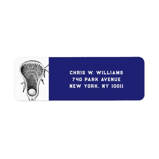 Étiquette Lacrosse Sports Blue (Devant)