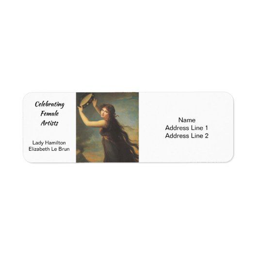 Étiquette Lady Hamilton par Elisabeth Vigee Le Brun (Devant)