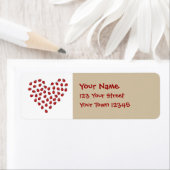 Étiquette Ladybug Love Heart (En situation)