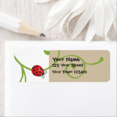 Étiquette Ladybug sur la vigne (En situation)