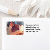 Étiquette L'agriculteur saisit le poulet peint style (En situation)