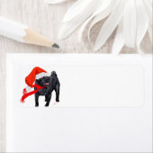 Étiquette L'aide de Père Noël Pug (En situation)